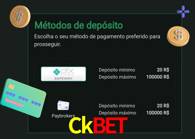 O cassino Ckbet oferece uma grande variedade de métodos de pagamento